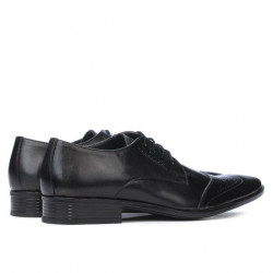 Men stylish, elegant shoes 795 black