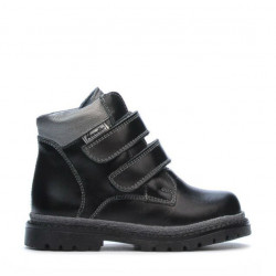 Small children boots 37c black+silver