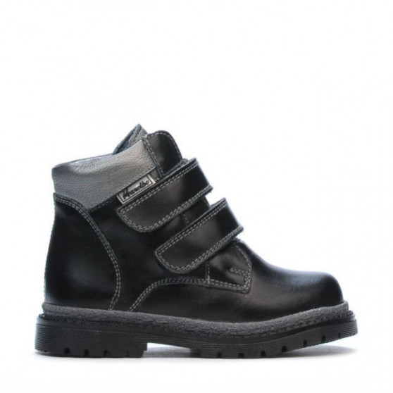 Small children boots 37c black+silver