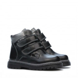 Small children boots 37c black+silver