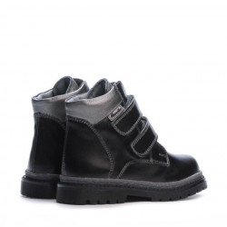Small children boots 37c black+silver