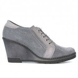 Women casual shoes 625 gray velour combined