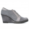 Women casual shoes 625 gray velour combined