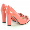 Women stylish, elegant shoes 1226 patent red coral