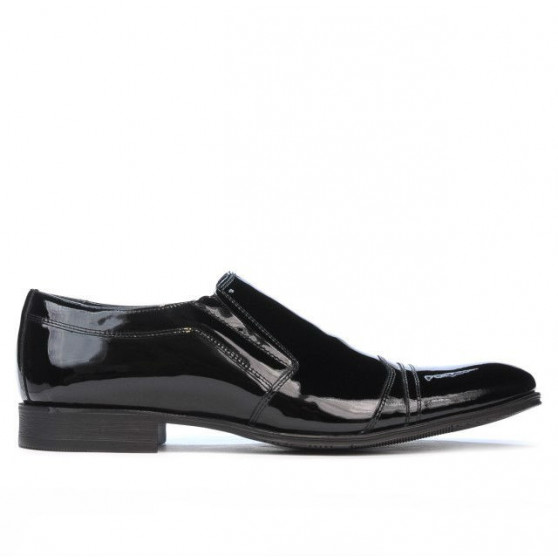 Men stylish, elegant shoes 796 patent black