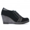 Women casual shoes 625 black velour combined