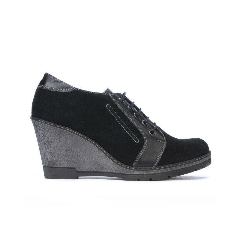 Women casual shoes 625 black velour combined
