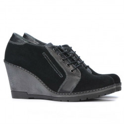 Women casual shoes 625 black velour combined