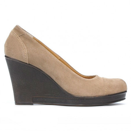 Women casual shoes 177 cappuccino velour