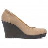 Women casual shoes 177 cappuccino velour
