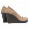 Women casual shoes 177 cappuccino velour