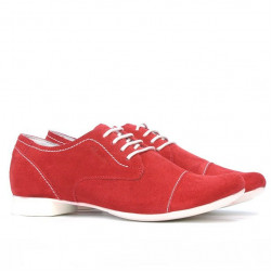 Women casual shoes 180 red velour