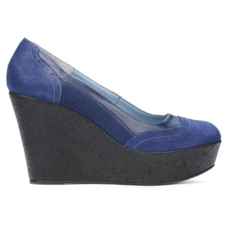 Women casual shoes 630 indigo satin