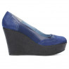 Women casual shoes 630 indigo satin