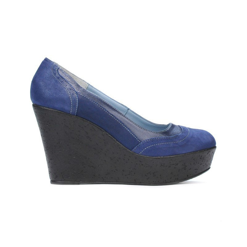 Women casual shoes 630 indigo satin