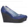 Women casual shoes 630 indigo satin