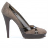 Women stylish, elegant shoes 1206 sand antilopa combined