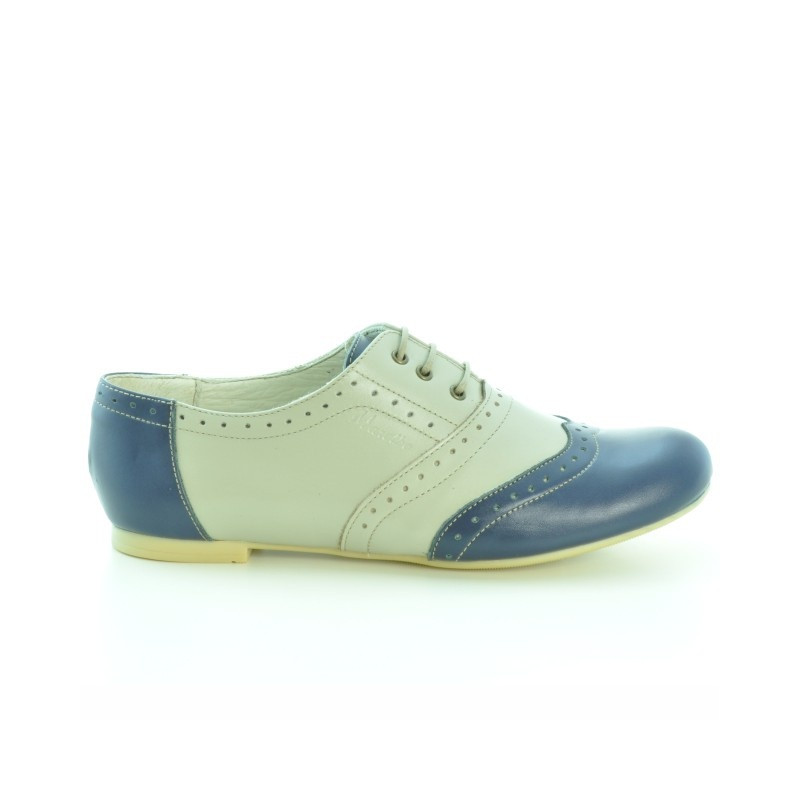 Women casual shoes 186 indigo+beige