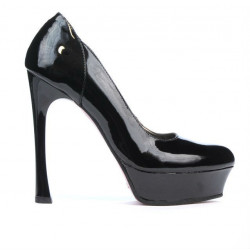 Women stylish, elegant shoes 1212 patent black