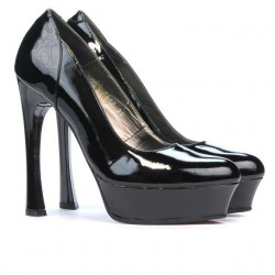 Women stylish, elegant shoes 1212 patent black