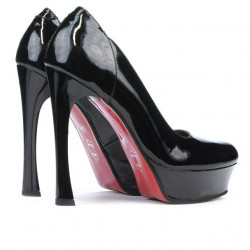 Women stylish, elegant shoes 1212 patent black