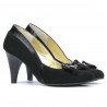 Women stylish, elegant shoes 1065 black antilopa+patent black