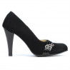 Women stylish, elegant shoes 1040 black antilopa