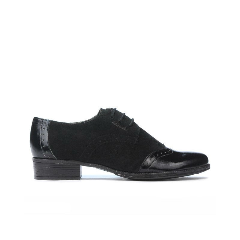 Women casual shoes 691 patent black combined