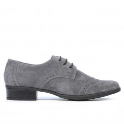 Pantofi dama 691 gray velour