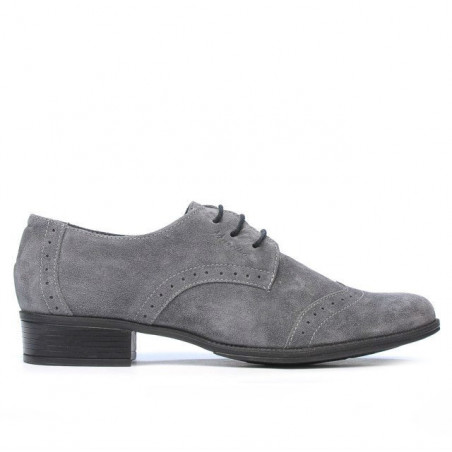 Pantofi dama 691 gray velour