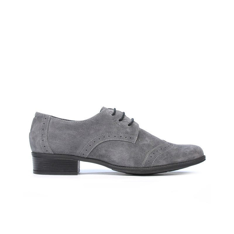Pantofi dama 691 gray velour