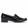 Women casual shoes 649 croco patent black