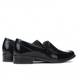 Women casual shoes 649 croco patent black