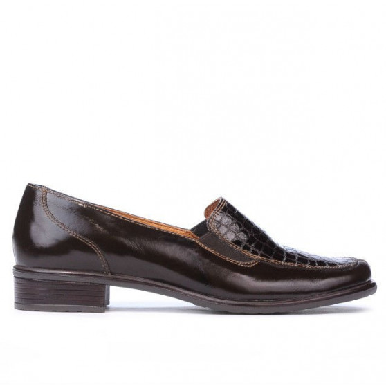 Women casual shoes 649 croco patent cafe