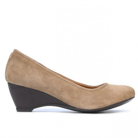 Women casual shoes 152-1 cappuccino velour