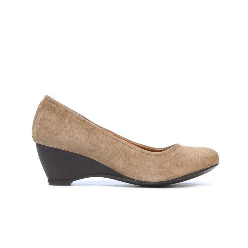 Women casual shoes 152-1 cappuccino velour