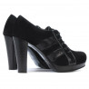Women stylish, elegant shoes 1211 black antilopa combined