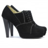 Women stylish, elegant shoes 1091 black antilopa