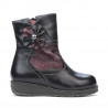 Small children boots 20c black+bordo