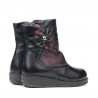 Small children boots 20c black+bordo