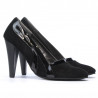 Women stylish, elegant shoes 1208 black antilopa+patent black