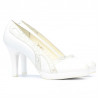 Women stylish, elegant shoes 1208pl white combined