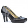 Women stylish, elegant shoes 1086 black+gray