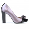 Women stylish, elegant shoes 1226 patent purple+black