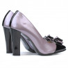 Women stylish, elegant shoes 1226 patent purple+black