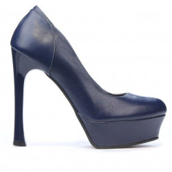 Women stylish, elegant shoes 1212 indigo