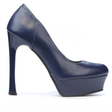 Women stylish, elegant shoes 1212 indigo
