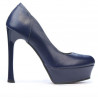 Women stylish, elegant shoes 1212 indigo