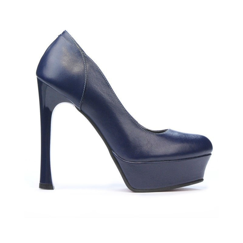 Women stylish, elegant shoes 1212 indigo