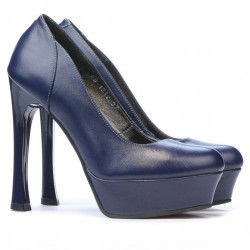 Women stylish, elegant shoes 1212 indigo